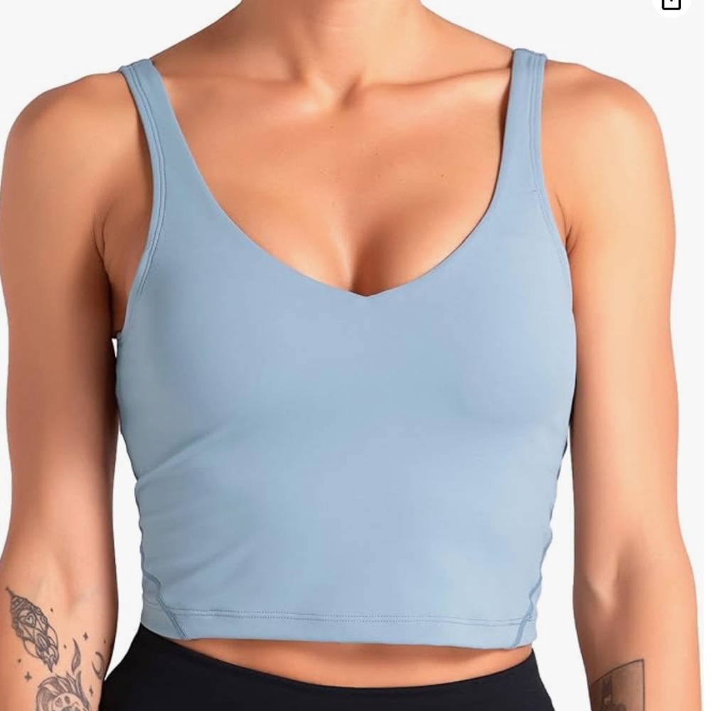 Light Blue Cropped Tank Top
